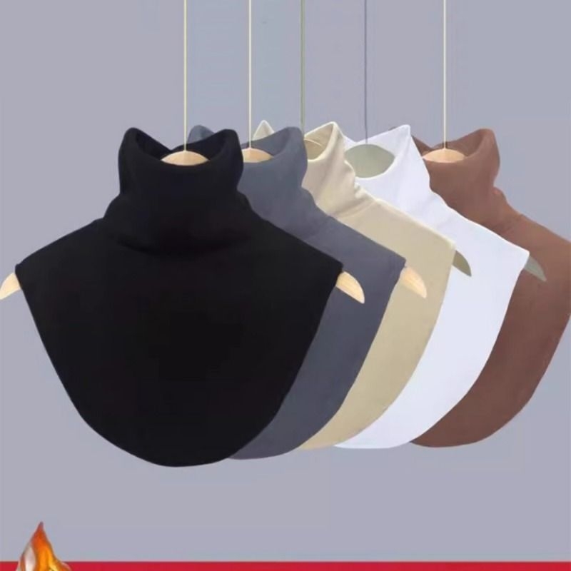 男女德绒假领子新款围脖百搭卫衣毛衣领高领保暖护颈椎脖套秋冬季