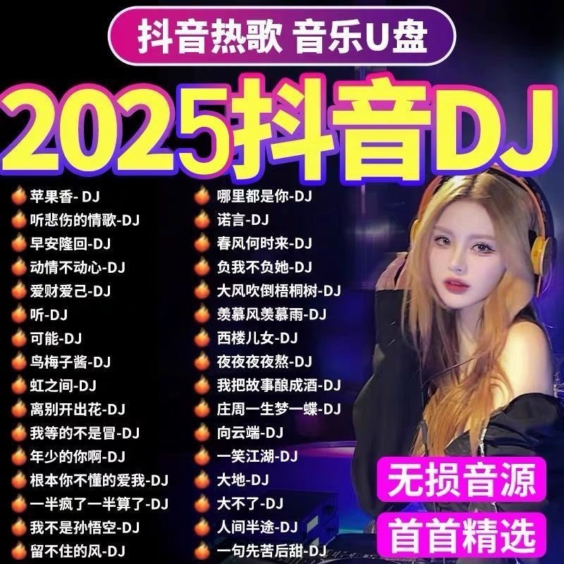 汽车载u盘歌曲无损高音质车用2025抖音网红劲爆dj舞曲dj音乐