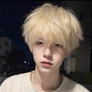 假发男短发全头套白金男生微分碎盖日常帅气蓬松精修韩式男士醒发