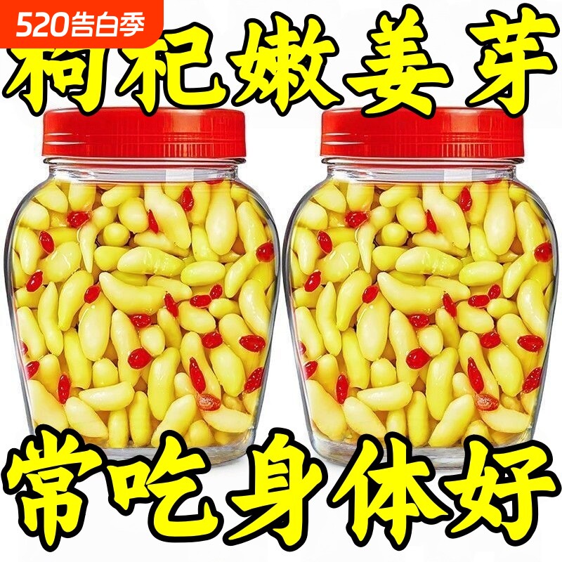 淄博枸杞泡姜芽生姜腌制嫩姜新鲜仔姜泡菜特产姜芽糖醋酸甜下饭菜
