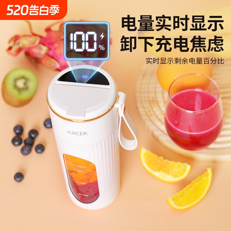 便携榨汁杯小型手动榨汁机碎冰搅拌家用果汁橙子柠檬鲜榨