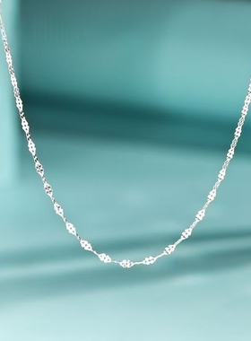 银饰品源头工厂女士足银99锁骨链