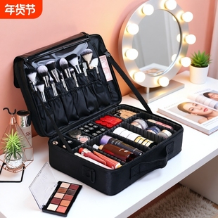 大容量化妆包女便携化妆品收纳包袋专业化妆师跟妆手提箱盒化妆刷