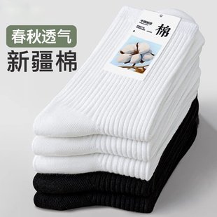 爆款 2025新款 堆堆袜纯棉防臭女士长筒袜黑色 中筒袜春秋季 袜子女款