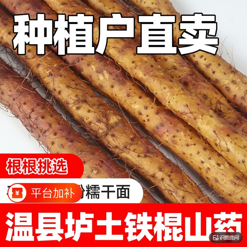 新鲜铁棍山药焦作温县垆土正宗糯面怀山药铁杆整产地直发特产农家
