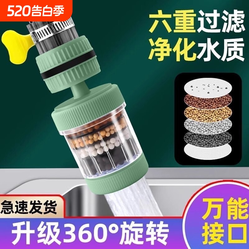 水龙头延伸过滤器通用防溅嘴厨房净水神器家用自来水花洒过滤棉