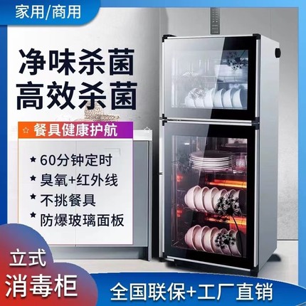 免沥水消毒柜家用小型消毒碗筷柜商用立式台式厨房餐具烘干保洁柜
