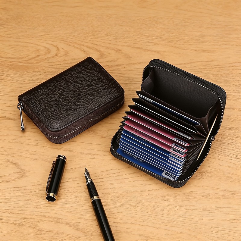 防盗刷风琴卡包大容量男女多卡位防消磁驾驶证件夹套精致高档小巧