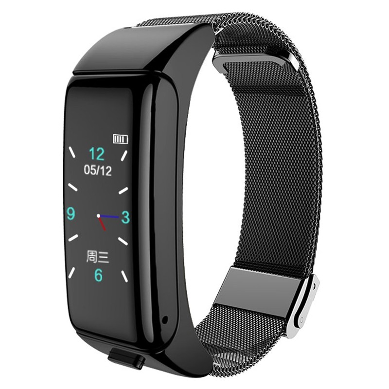 智能手环蓝牙耳机二合一可接打通话心率血压运动计步器男彩屏多功