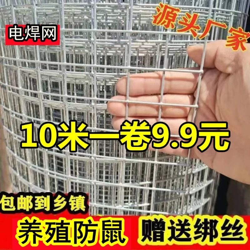 养殖鸡鸭鸟兔铁丝网钢丝网防护隔离网户外栅栏防鼠护栏网不生锈