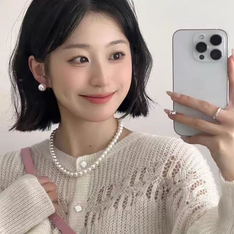 fever同款珍珠项链女2024新款秋冬毛衣链轻奢小众高级颈链女