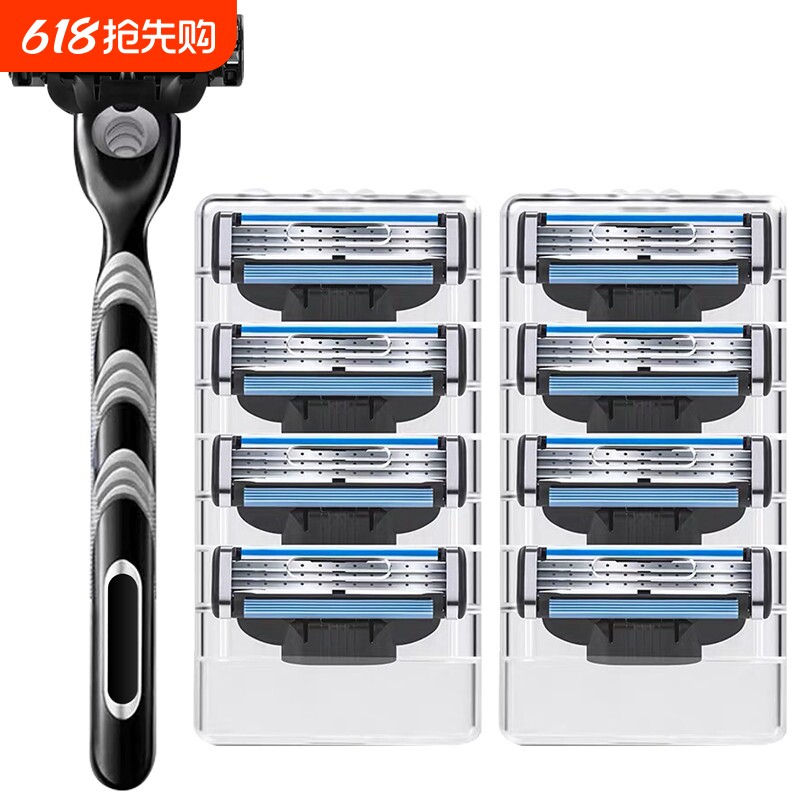 适用锋3刮胡刀风速三层刀片剃须刀男手动刮胡子刀刀头刮毛刀替换