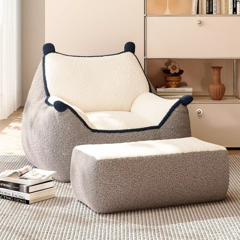 2026龙猫懒人沙发布套可躺可睡卧室小沙发单人躺椅阳台豆袋沙发椅
