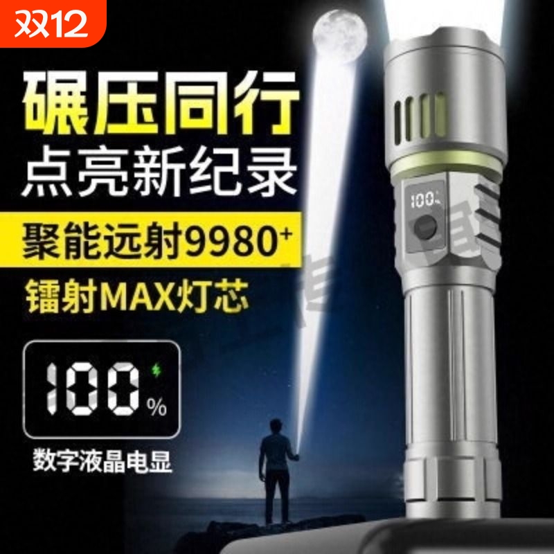 手电筒强光充电2025新款特种兵超亮远射便携变焦超长续航耐露营