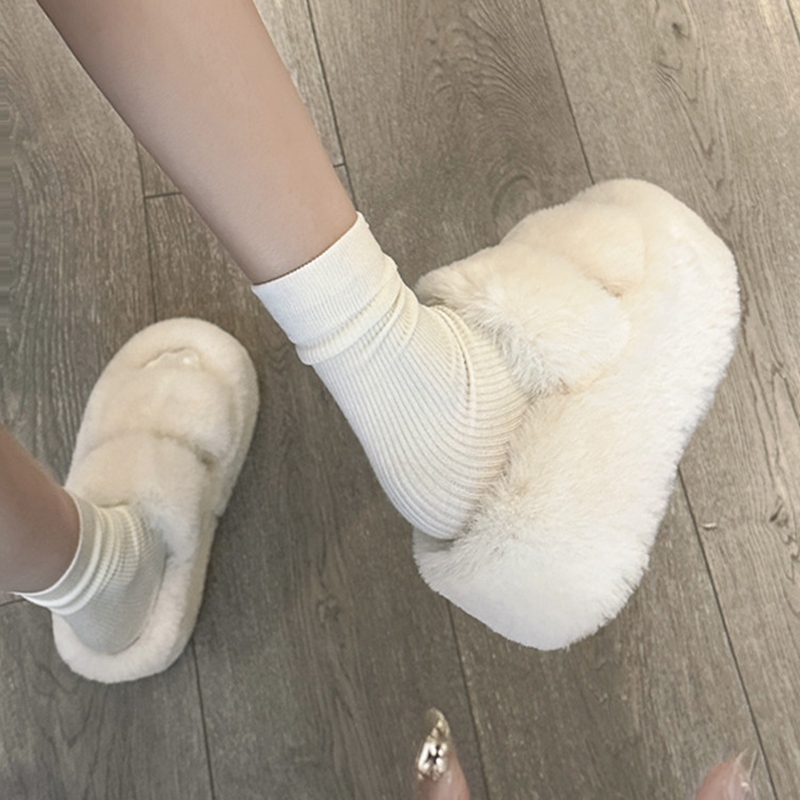 增高厚底毛毛拖鞋女|千人加购