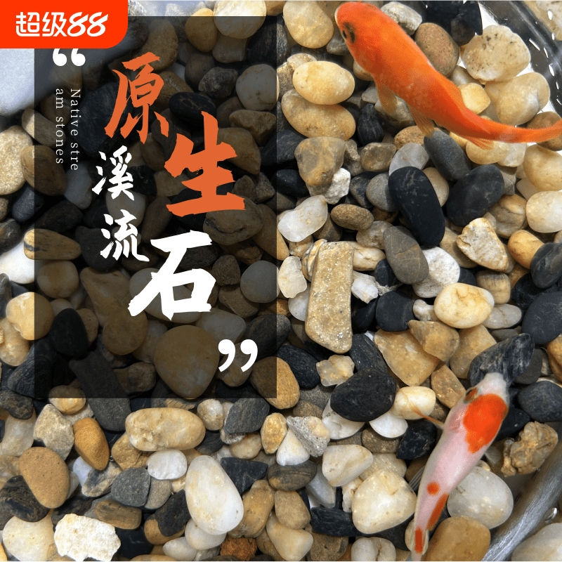纯天然溪流石鱼缸造景专用底砂