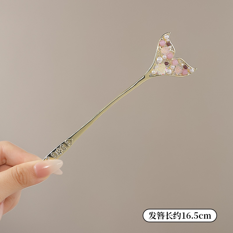 玉兰花发簪古风簪子汉服头饰女旗袍发饰流苏珍珠花朵钗子步摇玉簪