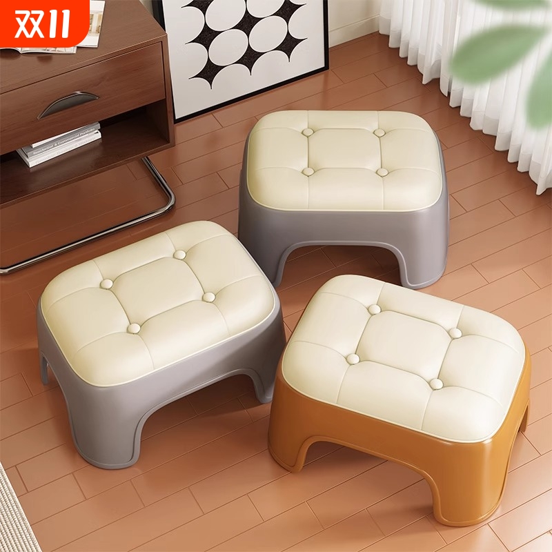 小凳子家用出租房结实耐用换鞋凳矮凳客厅茶几塑料板凳高级感实用
