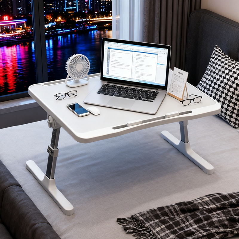 床上小桌子学习桌可折叠升降电脑桌书桌宿舍学生写字床用家用卧室坐地飘窗懒人笔记本电脑支架大号办公小桌板