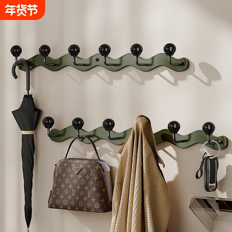 中古风免打孔挂钩墙上壁挂入户门后挂衣架玄关卧室进门衣服衣帽钩,收纳整理,挂钩/粘钩,淘宝优惠券,粉丝福利购,淘宝优惠卷