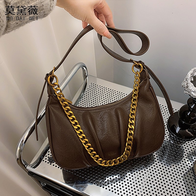 莫黛薇链条高级感轻奢法式腋下云朵包女2024新款包包百搭小包女