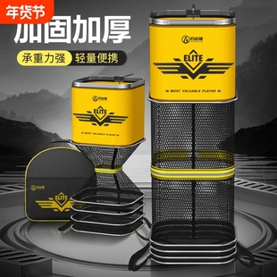 涂胶鱼护网方形黑坑渔护速干钓鱼网兜方型野钓专用小鱼护钓鱼渔具