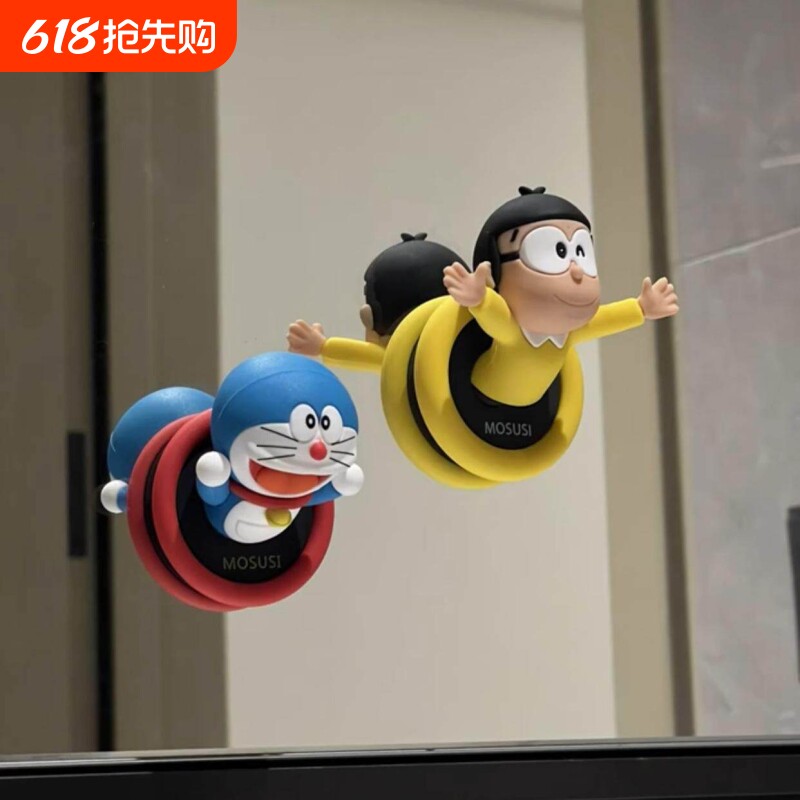 哆啦a梦大雄挂钩卫生间浴室毛巾浴球粘钩墙面无痕免打孔立体装饰