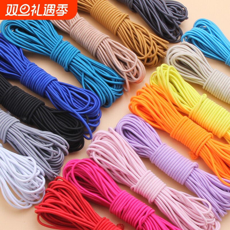 圆形松紧带儿童跳皮筋弹力绳裤子高弹力耐用橡皮筋牛筋松紧绳裤脚