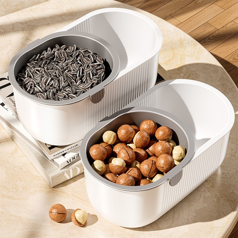 懒人追剧磕瓜子神器零食水果收纳盒家用双层加厚客厅收纳沥水果篮,餐饮具,果盆/果盘/果篮,淘宝优惠券,粉丝福利购,淘宝优惠卷