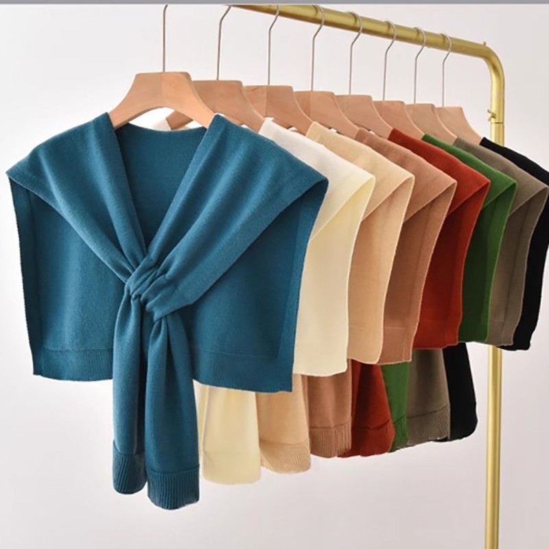 针织披肩春秋女网红交叉斗篷小披肩外搭高端毛线围巾多功能假领,服饰配件/皮带/帽子/围巾,围巾/丝巾/披肩,淘宝优惠券,粉丝福利购,淘宝优惠卷