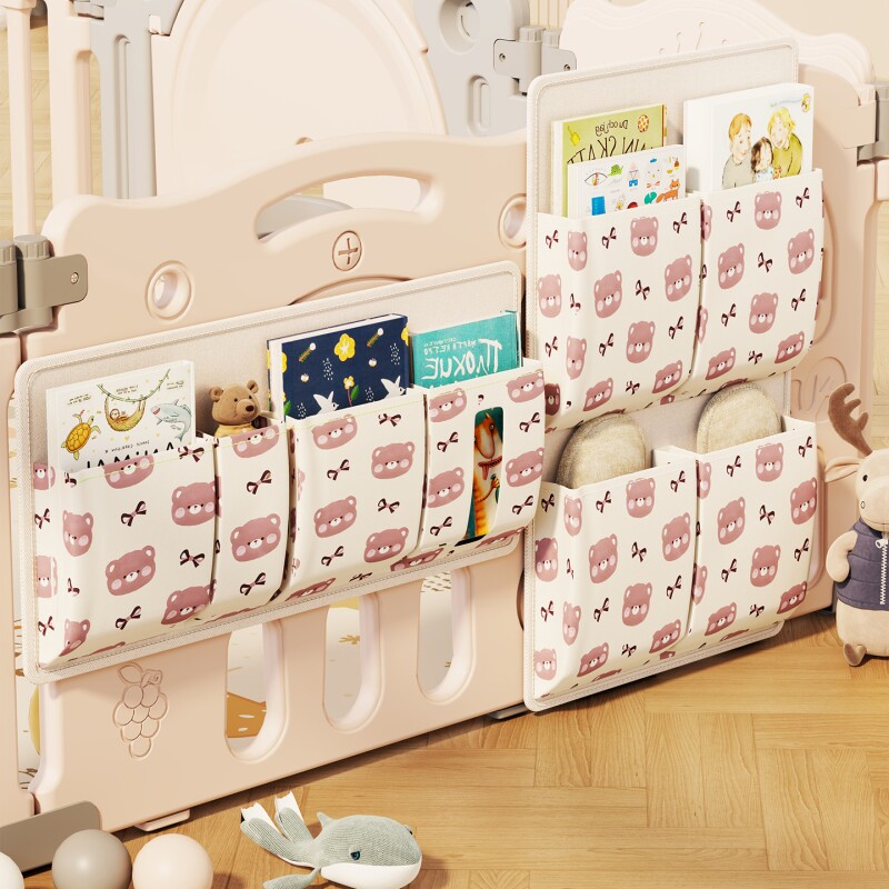 婴儿围栏收纳挂袋儿童爬爬架杂物袋多功能宝宝用品置物架挂架拖鞋
