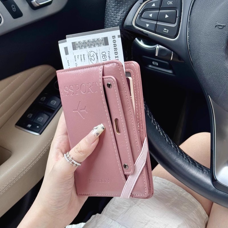 旅行搭子护照夹钱包一体证件卡收纳包机票夹多功能防盗刷身份证