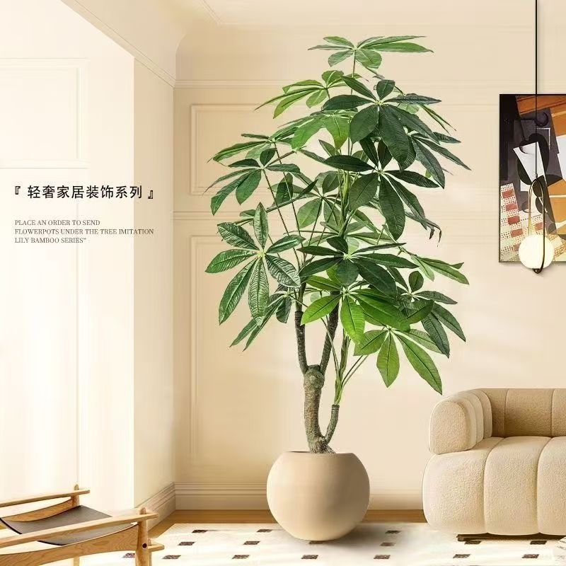 仿真绿植发财树客厅大盆栽室内装饰造景轻奢落地摆件仿生植物假树