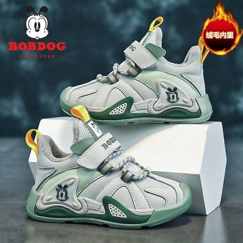 巴布豆男童鞋子冬季棉鞋2025新款