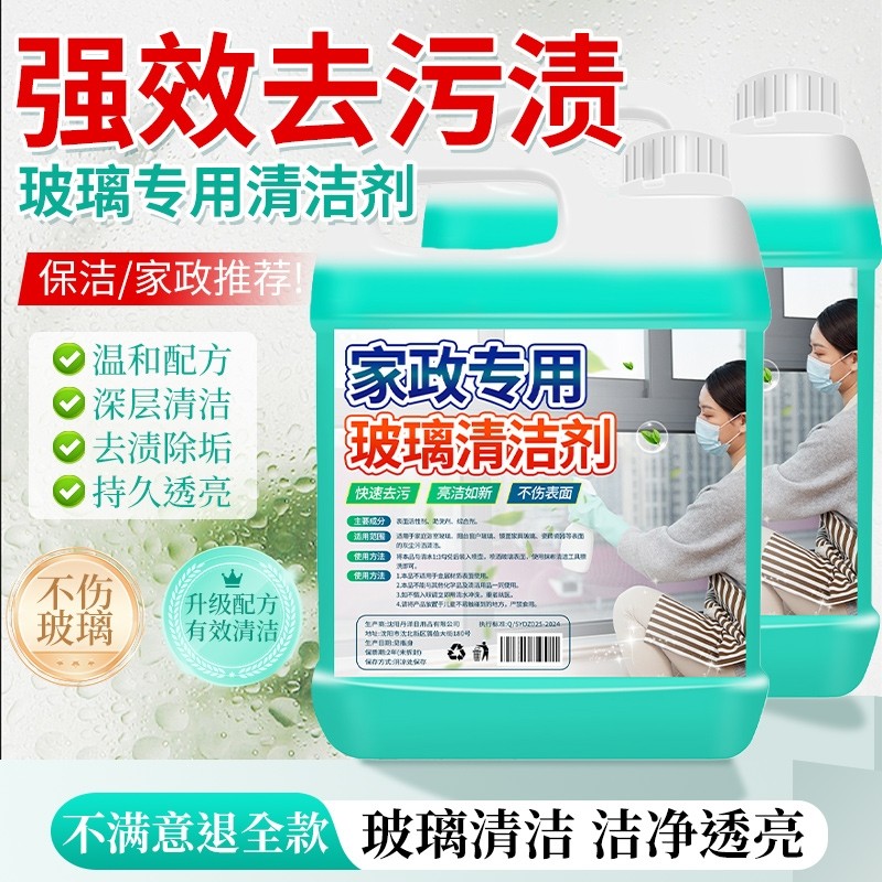 家用擦窗保洁专用玻璃清洁剂强力浴室镜子窗户清洗神器家政瓷砖