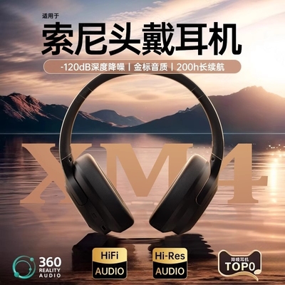 头戴式蓝牙耳机ANC降噪适用S0NY索尼xm4运动2025新款有线游戏通话