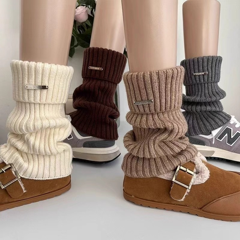 堆堆袜套女款配雪地靴秋冬季保暖中筒袜加厚显瘦小腿袜腿套袜子女