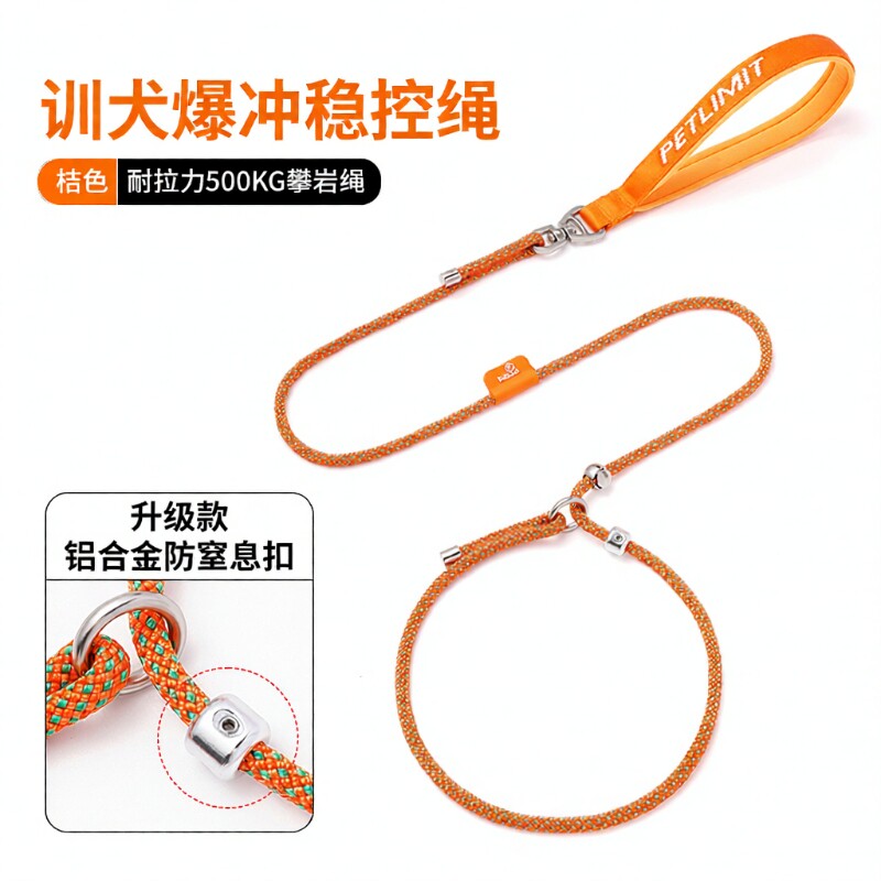 狗狗用牵引绳p绳小中大型犬防爆冲防打结宠物用品训犬金毛遛狗