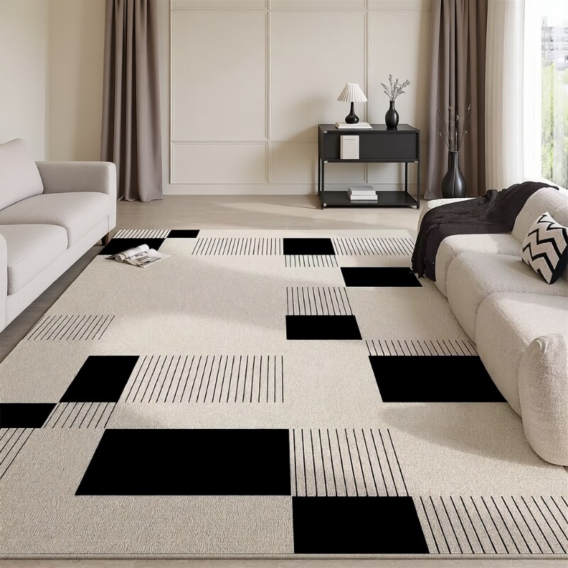 客厅地毯2025新款沙发茶几毯高级轻奢地垫卧室房间床边毯免洗可擦