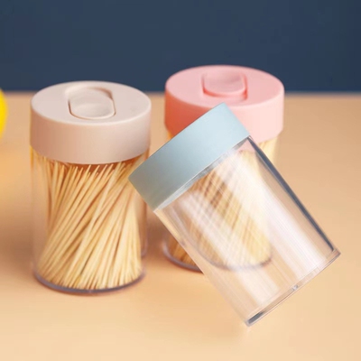 简约透明牙签筒