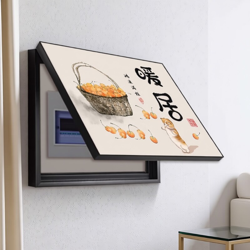 电表箱装饰画2026新款免打孔遮挡配电箱电表盒电闸箱开关客厅挂画