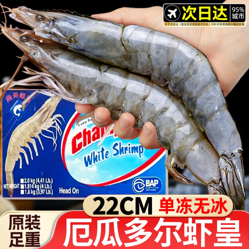 厄瓜多尔白虾大虾鲜活速冻盐冻2030南美白虾基围虾海虾对虾类海鲜