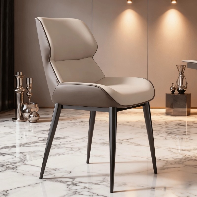 餐椅家用2025新款靠背椅子轻奢高级感餐厅吃饭客厅岛台意式餐桌椅