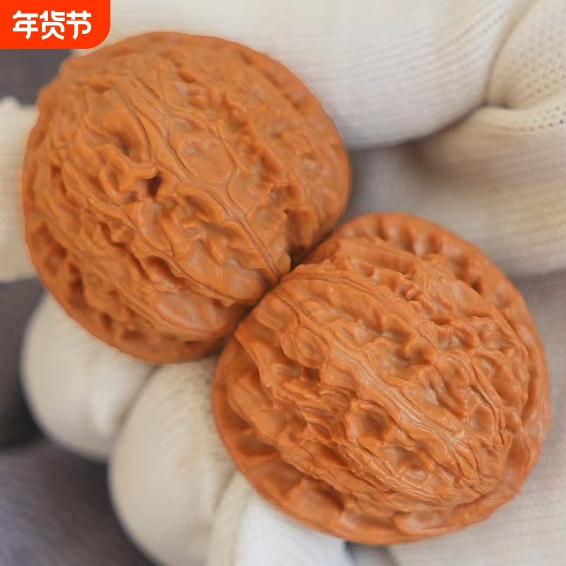 文玩核桃把玩盘玩原色麦穗虎头手把件男手盘龙纹狮子头手盘古盘龙