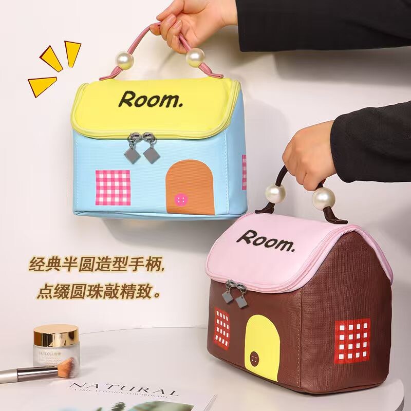 化妆包女大容量多巴胺2025新款防水分区旅行洗漱包便携手提收纳包