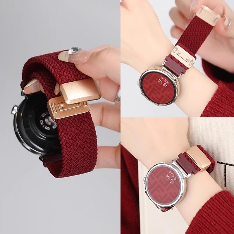 【显白神器】适用华为GT5表带新款gt4/watch5手表4pro男士腕表3pro运动透气22mm尼龙编织GT3磁吸荣耀5ultra女