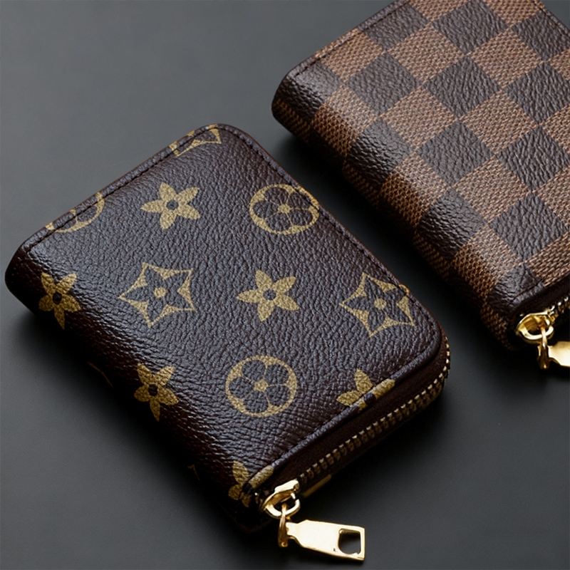 真软皮防消磁卡包女士多卡位大容量高档拉链证件驾驶证卡片收纳包