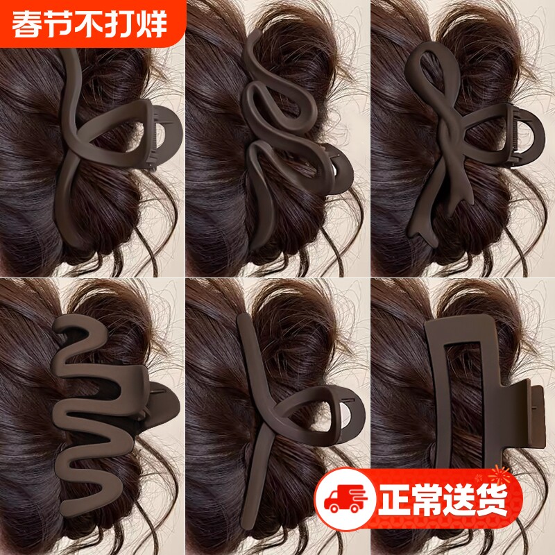 抓夹女2025年新款发夹后脑勺大号发量多鲨鱼夹子发卡头饰高级感