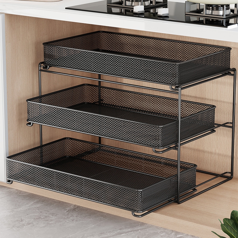 厨房下水槽置物架橱柜拉篮分层架