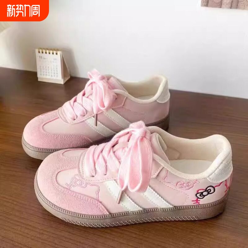 赵露思同款小众Kitty德训鞋女2026春季新款百搭休闲运动板鞋